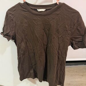 Zara Classic Brown Women's T-Shirt